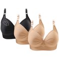thumbnail image 1 of Bras for Women, 3PCS Womans Printing Gathered Together Large Size Daily Bra Underwear No Rims, 1 of 9