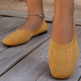 thumbnail image 3 of Dakaela Ballerines pour Femmes à Bout Rond, à Enfiler, Chaussures Plates de Marche, Mocassins en Tricot à Petit Talon Compensé, 3 of 7