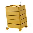 thumbnail image 2 of DOLITY Armoire de Rangement Roulante Chariot de Rangement Rotatif à 5 Niveaux pour Cuisine Dortoir Bureau Jaune, 2 of 9