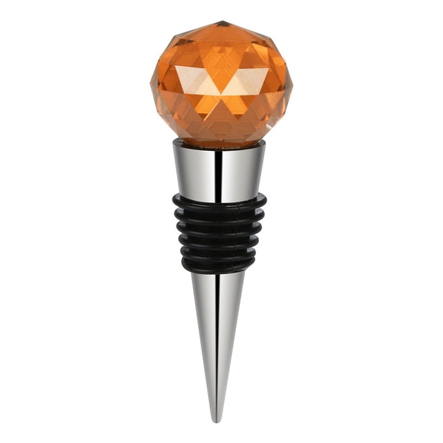 WIFKLSIIPG Bouchon de Bouteille Pétillante en Acier Inoxydable Diamant Champagne Mer (Orange)