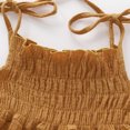 thumbnail image 4 of Kmbangi Infant Summer Cotton Sling Romper Lace Up Stretch Ruched Jumpsuit, 4 of 7