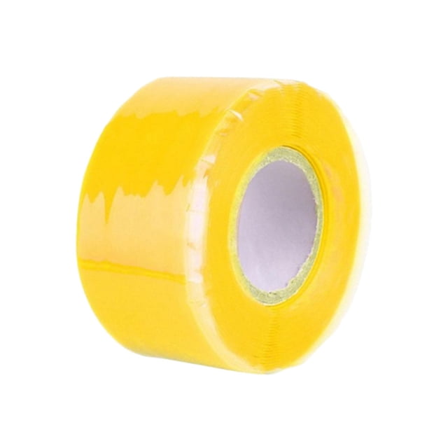 Almencla Ruban de Silicone Auto-Fusible Intérieur Extérieur Ruban de Prise en Silicone Ruban de Réparation de Tuyau Jaune