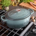 thumbnail image 3 of Crock-Pot Artisan 7 Qt Enameled Cast Iron Dutch Oven W/Lid, Slate Grey, Oval, 3 of 5
