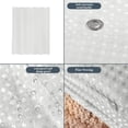 thumbnail image 3 of Double-Sided Shower Curtain, Waterproof Fabric with Punch-Free Hooks, 72x72 Inch, 3 of 6