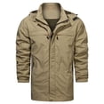 thumbnail image 3 of XZNGL Mens Jackets Winter Mens Autumn and Winter Plus Velvet Solid Color Zipper Pocket Warm Jackets, 3 of 8
