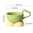 thumbnail image 2 of MesaSe Ceramic Love Cup With Saucer Set Unique Coffee Mug For Latte Tea Milk Gift For Couple, 2 of 11
