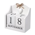 thumbnail image 4 of MasteelfCA BESPORTBLE 1Pc Vintage Wooden Calendar European Style Desktop Wood Blocks Rustic Perpetual Calendar, 4 of 7