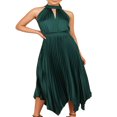 thumbnail image 1 of Fashionable Sleeveless Midi Dress for Women in Solid Color, 1 of 4
