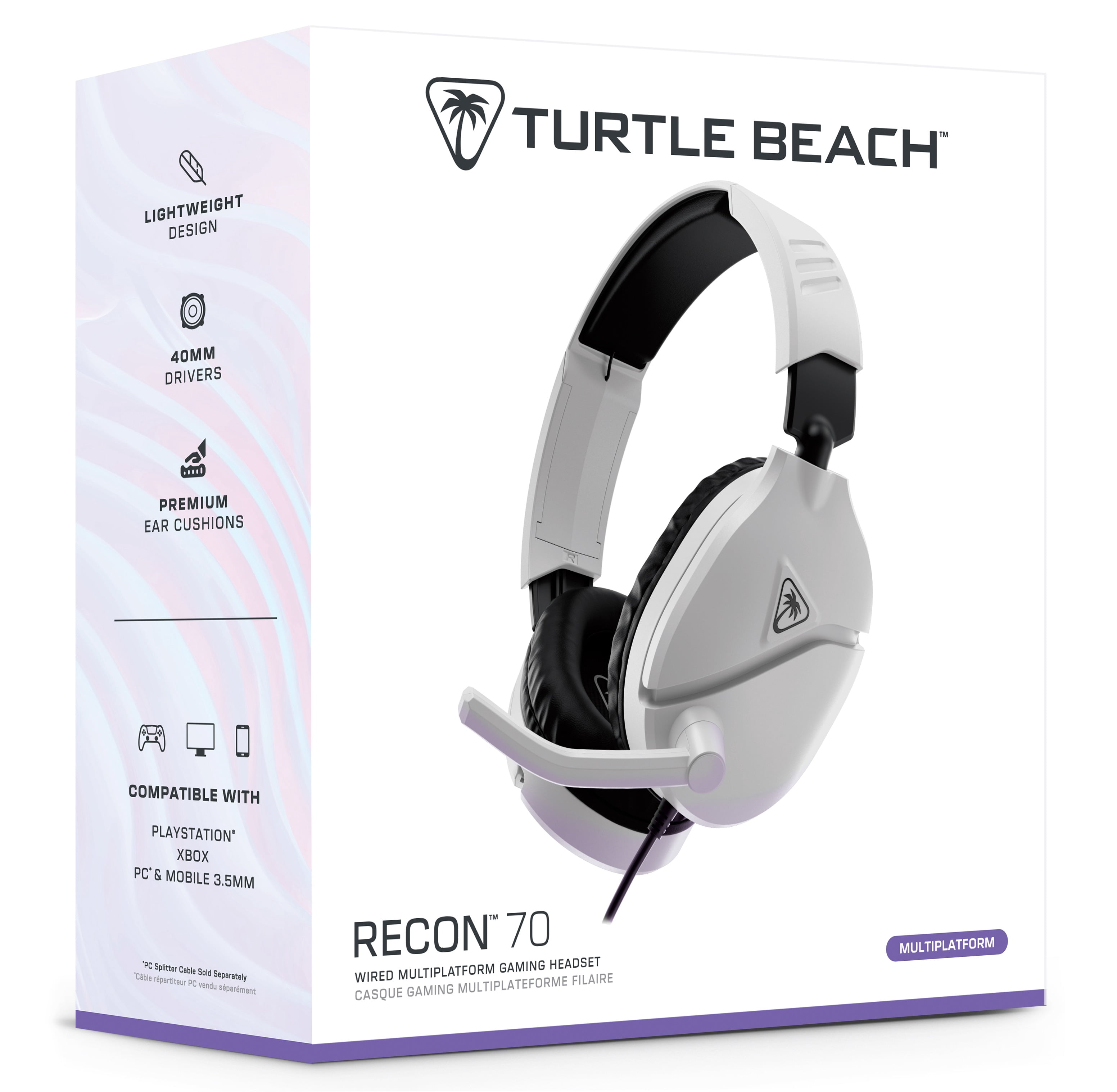 Turtle Beach® Recon 70 White PS5™ & PS4™ | Xbox Series X|S & Xbox One | PC