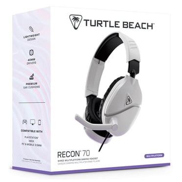 Turtle Beach® Recon 70 White PS5™ & PS4™ | Xbox Series X|S & Xbox One | PC