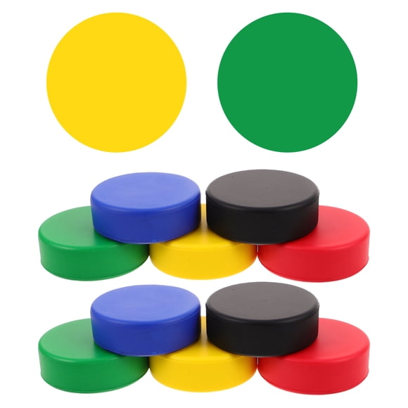 SOPOTUTU 12Pcs Soft PU Hockey Pucks for Home Use Indoor Outdoor Hockey Skills Practice