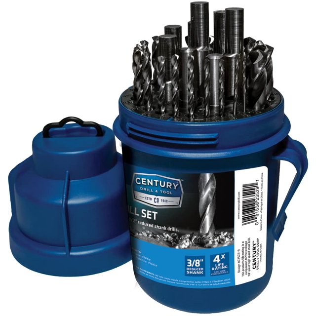 Century Drill & Tool 23529 Brite HSS Reduced Shank Drill Bit Set, 29 Piece