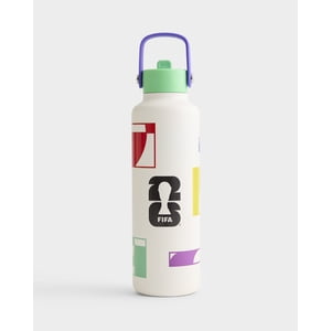 FIFA World Cup 2026 by Atelier Sportif 24 oz Arte Performance Insulated Stainless Steel Water Bottle with Straw Lid, Keeps Cold 24 Hrs