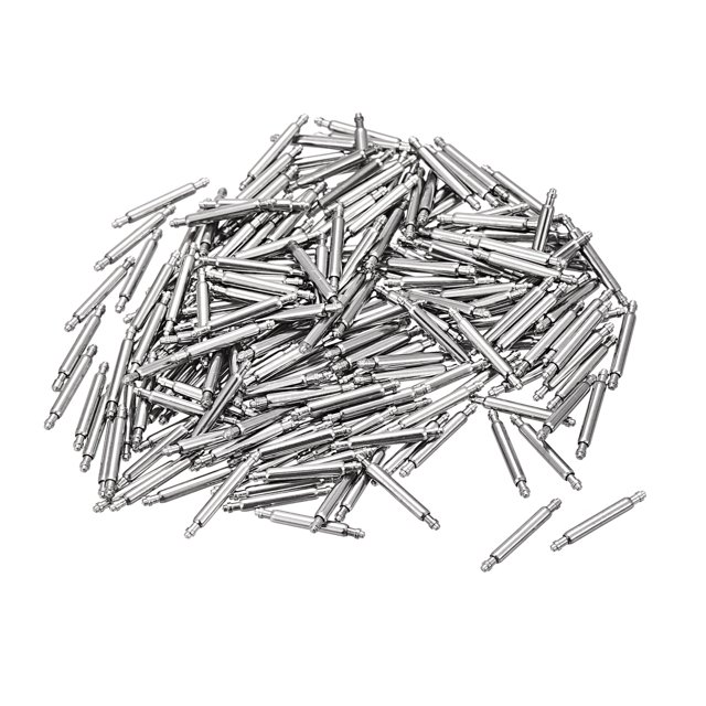 Unique Bargains 9mm Watch Band Pin 1.3mm Dia Stainless Steel Single Flanged End Spring Bar Pins 200 Pack