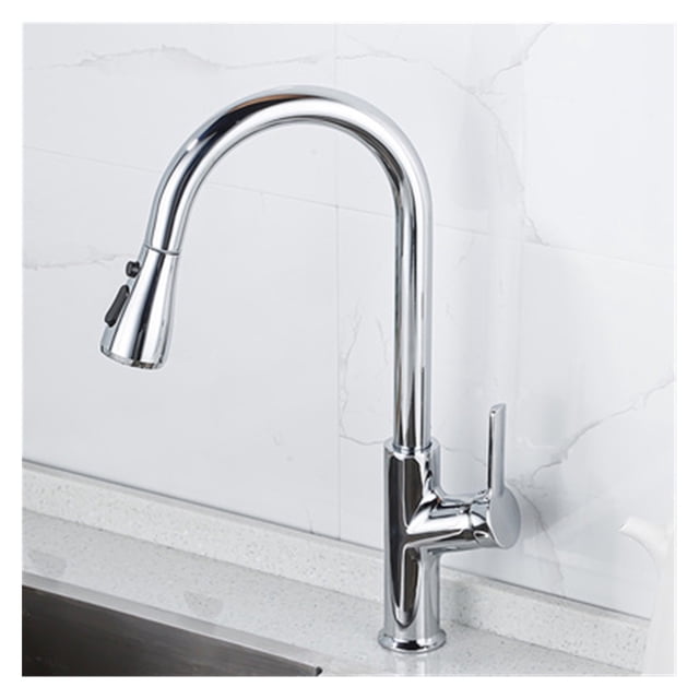 Kitchen Faucet Black Pull Out Kitchen Tap Brushed Gold Pull Down Kitchen Mixer Rotating Sink Faucet Mixer Tap Brass ,Easy to Install