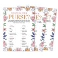 thumbnail image 1 of Inkdotpot 50-PackFloralWhats In Your Purse Bridal ShowerGameWedding Shower Bachelorette Party Bulk ActivityGameCards, 1 of 7