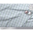 thumbnail image 1 of Soimoi Blue Rayon Crepe Fabric Window Pane Check Print Fabric by the Yard 46 Inch Wide, 1 of 3