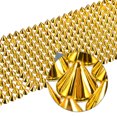 thumbnail image 4 of Unique Bargains 2 Yards Sew Stitch on Cone Spikes Studs, 12Rows Plastic Flat Back Spike Rivet Punk Trim Ribbon, Gold, 4 of 6