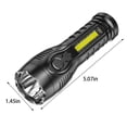 thumbnail image 3 of TACILIP Rechargeable LED Flashlight 3 Modes with COB Work Light IPX5 Powerful Handheld Flash Suitable for Emergency Situations Camping and Hiking Car Accessories, Gifts for Her, 3 of 6