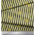 thumbnail image 2 of Soimoi Gray Poly Georgette Fabric Cactus & Stripe Printed Fabric 1 Yard 52 Inch Wide, 2 of 5
