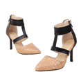 thumbnail image 2 of Womens Shoes Back Zip Ankle Strap Sandals Super High Heel Pointed Toe Stilettos, 2 of 9
