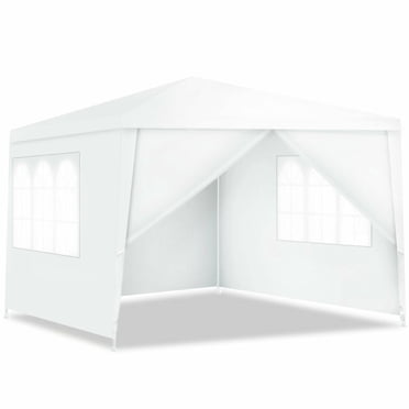 Costway Pavillon 10 Pieds X 10 Pieds pour Fête, Mariage, Événement, Tente, Parois Latérales Robustes