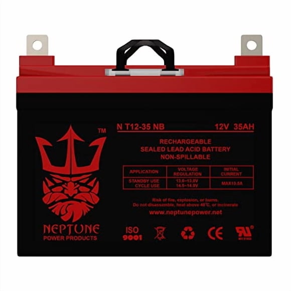 Neptune Power Products NT-12-35 NB 12V 35AH U1 Deep Cycle AGM Solar Battery Replaces 33Ah, 34Ah, 36Ah Brand Product