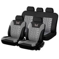 thumbnail image 2 of HIGERH Universal Car Seat Covers Set | 9-Piece Full Set for 5-Seater | Embroidered Design with Memory Silk Wadding | Breathable, Non-Slip & Comfortable Seat Cushions, 2 of 2