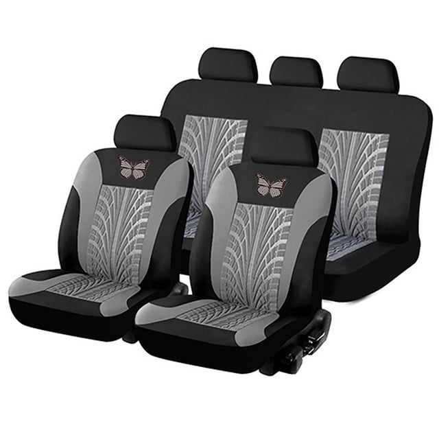 Pompotops Full Set Of Car Seat Covers, Universal Embroidered Car Seat Cover Set Clearance