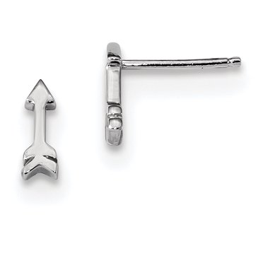 Boucles d'Oreilles Flèche en Argent Sterling Rhodié QE13429