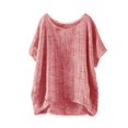 thumbnail image 1 of Hot Sale!!Women's Summer Short Sleeve Solid Casual Loose Linen Top, 1 of 3