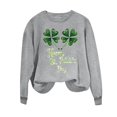 thumbnail image 4 of VKOYWKM Chandails de la Saint-Patrick à Manches Longues, Col Rond, Chandails à Enfiler, Hauts, Graphique « Lucky Four Leaf », Chandails de la Saint-Patty Cadeaux pour Dat, 4 of 5