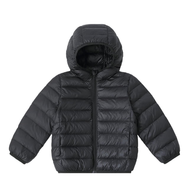 Tranfacy Kids Packable Hooded Puffer Jacket for 2-14 Years Lightweight Zipper Pocket with Storage Bag