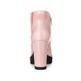 thumbnail image 2 of Unique Bargains Women's Chunky High Heel Platform Zip Chelsea Boots Pink 9.5, 2 of 7