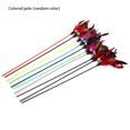 thumbnail image 3 of Langgg Pet Teaser Plastic Long Handle Teasing Rod Stick Feather Bell Interactive Pet Toy, Colorful, Color Random, 3 of 7