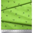 thumbnail image 3 of Soimoi Green Rayon Fabric Buds & Stripe Decor Fabric Printed Yard 42 Inch Wide, 3 of 4