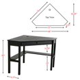 thumbnail image 4 of SEI Furniture Space Saving Corner Computer Slide Out Keyboard Tray Desk, Black, 4 of 5
