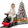 thumbnail image 2 of Gymax 6V Electric Kids Ride On Train Motorized Train Toy w/ Track & 6 Wheels Black, 2 of 10