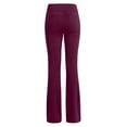 thumbnail image 2 of Innerwin Pantalons Taille Haute Femme Harem Course Jambes Larges Extensibles Rouge Vin 3TG, 2 of 9