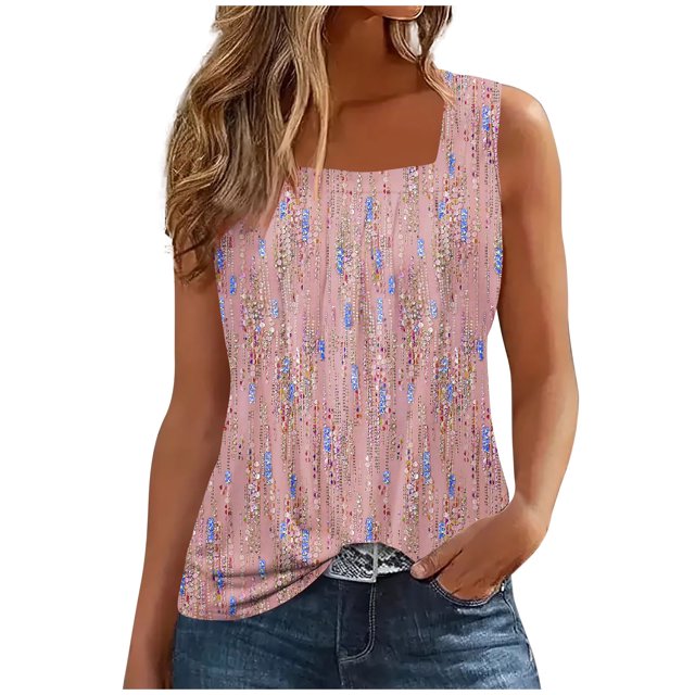 Birdeem T-Shirt Mode Femme Imprimé Confortable Ample Sans Manches