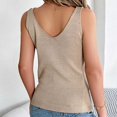 thumbnail image 4 of Mrat Racerback Tank Tops Débardeurs à Dos Nageur pour Femmes Été Décontracté Couleur Unie Col Rond Ajouré Sans Manches Tricotés Débardeurs de Vacances Débardeurs de Course pour Femmes P-389 Kaki P, 4 of 8