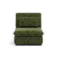 thumbnail image 4 of CHIC HOUSE Modular Sectional Couch Seat,Corduroy Upholstered Single Module,Chenille Chaise/Ottoman Unit for Living Room Sofa (Plush Green), 4 of 9