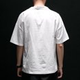 thumbnail image 4 of LUOGENLI T-shirts pour Homme pour Hommes T-Shirt Uni à Col Rond à Manches Courtes en Lin et Coton T-Shirt T-shirts pour Hommes T-shirts Graphiques T-shirts de Pêche Vêtements d'Été pour Hommes T-shirts pour Hommes T-shirts Graphiques Saint-Valentin Blanc m, 4 of 5