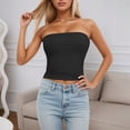 thumbnail image 2 of Women's Tube Top Sleeveless Stretchy Camisole Removable Padding Strapless Shirt For Layering And Outerwear, 2 of 4