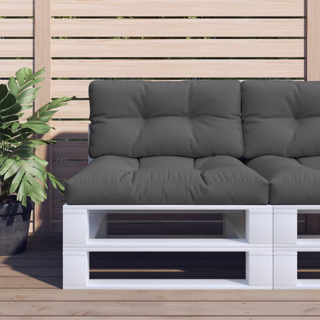 vidaXL Coussin de Palette Anthracite 80x40x12 cm Tissu