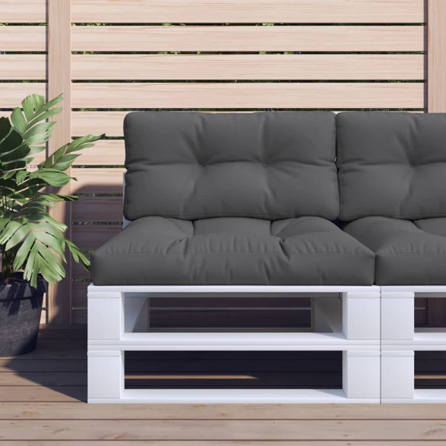 vidaXL Coussin de Palette Anthracite 80x40x12 cm Tissu