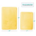 thumbnail image 3 of Set of 2 Large Clara Clark Bath Mat Bathroom Rug - Absorbent Memory Foam Bath Rugs - Non-Slip, Velvet Feel Microfiber Bathrug, Plush Shower, Toilet- Floor Bathmats Carpet - Mellow Yellow - 20"x32", 3 of 6