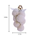 thumbnail image 2 of Faux Fur Ball Keychain Bowknot Grape Design Pom Pom Ball Charm Purse Pendant, 2 of 10