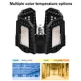 thumbnail image 4 of Leds LED Garage Light E27 Folding Transformer Garage Light 100W High Power Waterproof Industrial Lighting Canopy Light Quad Leaf, 4 of 5