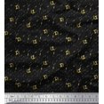 thumbnail image 1 of Soimoi Black polyester Crepe Fabric Abstract & Dollar Symbol Decor Fabric Printed Yard 42 Inch Wide, 1 of 5